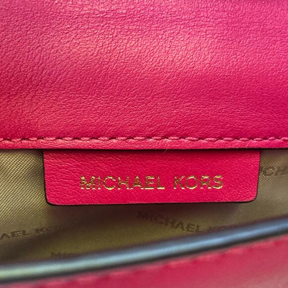 Michael Kors Pink Leather Mini Bag | Heart Studs | Removable Chain | NWOT Gift - Picture 9 of 16